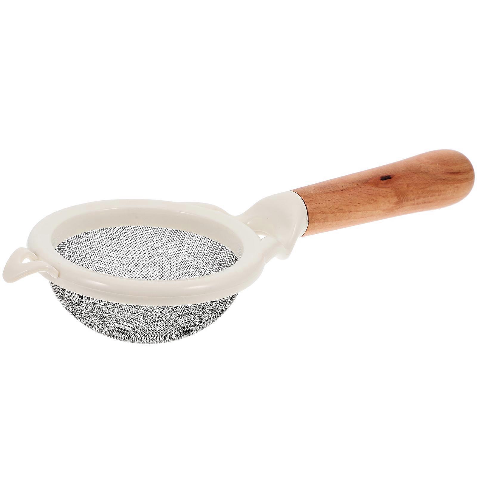 Rectangular Fine Mesh Sieve Set Suitable For Baking 4Pcs Flour Strainer With Wooden Handle