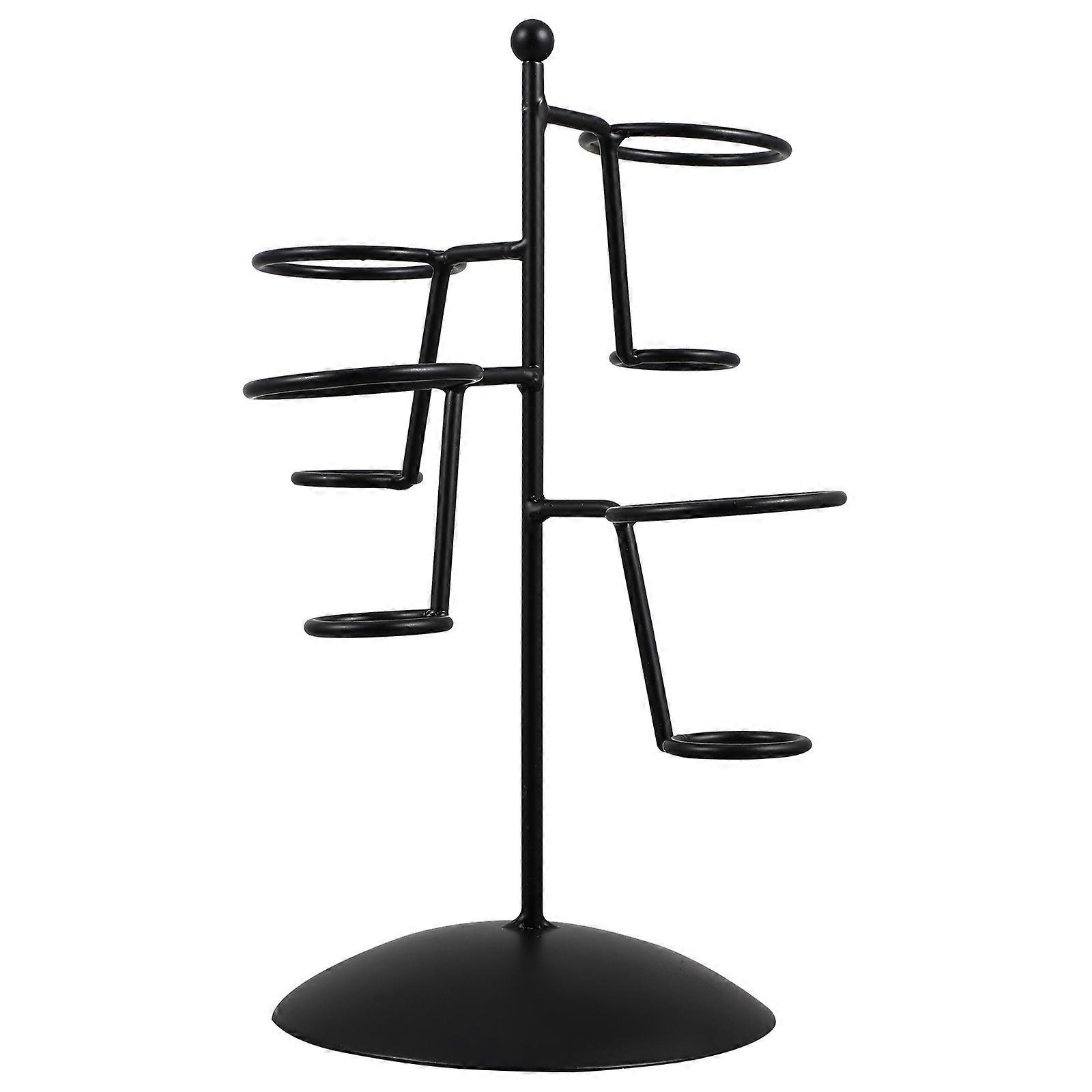 Iron Art Ice Cream Rack Stand for Display Storage 2Pcs Black