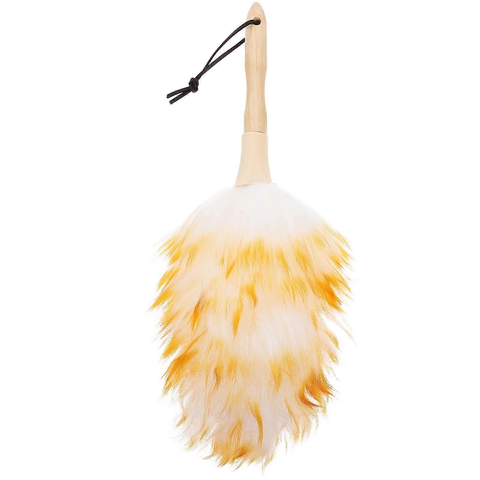 Long Handled Duster Wool Duster for Cleaning Use 2Pcs with Bamboo Handle
