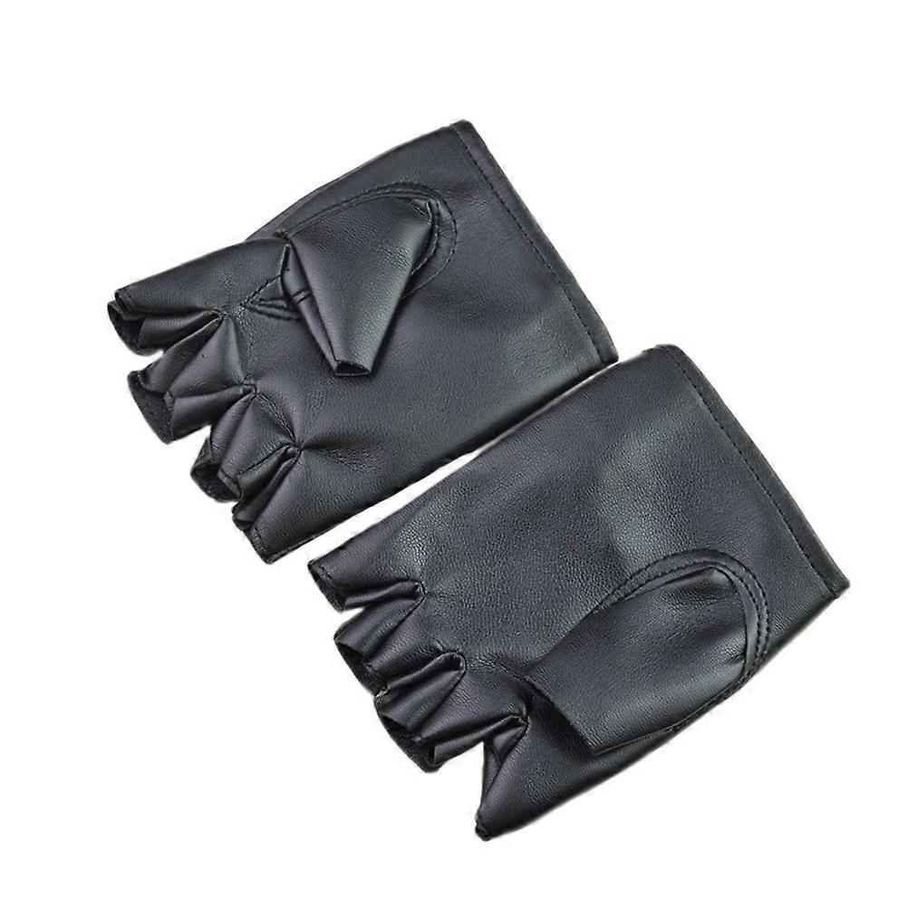 Half-Finger Gloves for Performance 3Pcs Pair Men Punk Gloves Black
