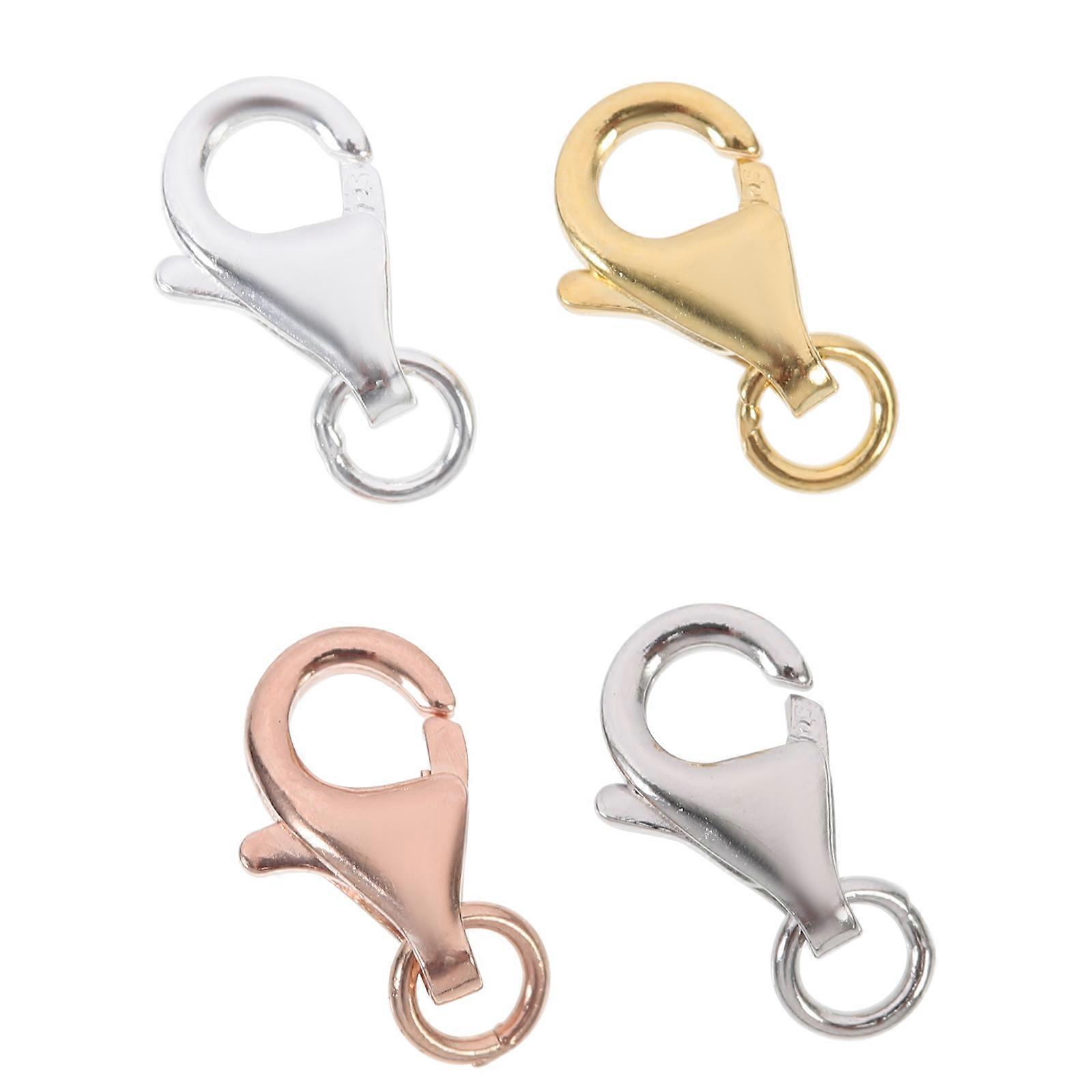 Silver Lobster Clasps DIY Jewelry Making Kits for Bracelet Connection 4Sets