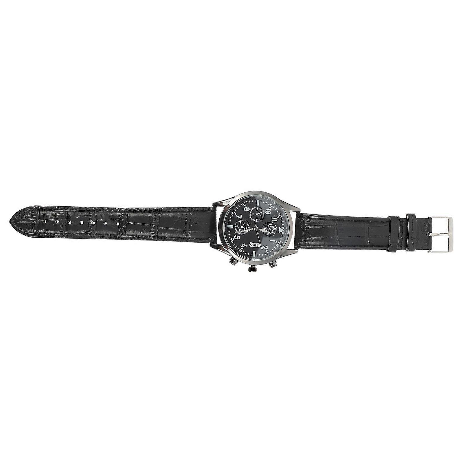 Men's Multi-functional Luminous Calendar Watch In Black 1Pack