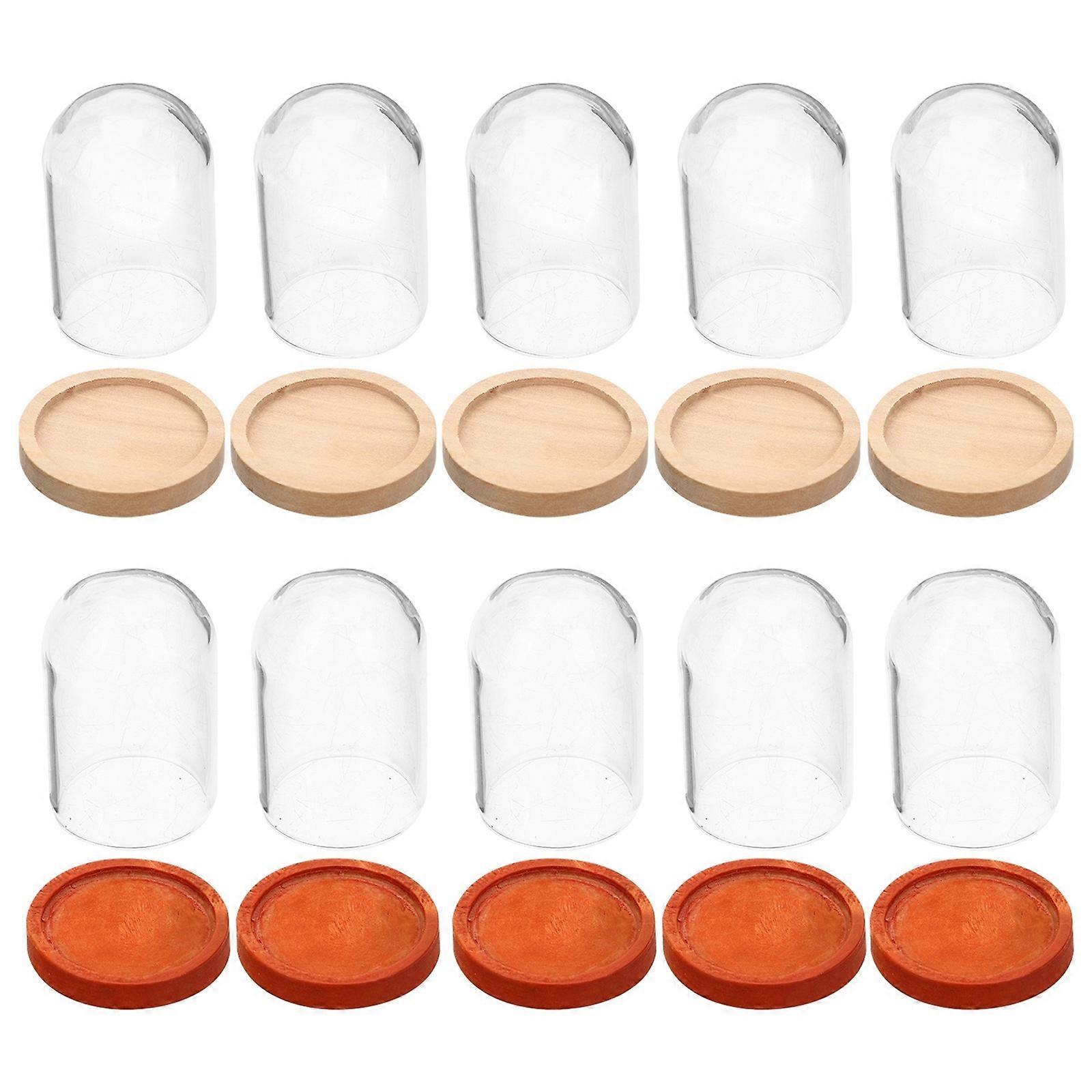 Rose Globe Small Glass Display Case for Protection 40Pcs Transparent Dome