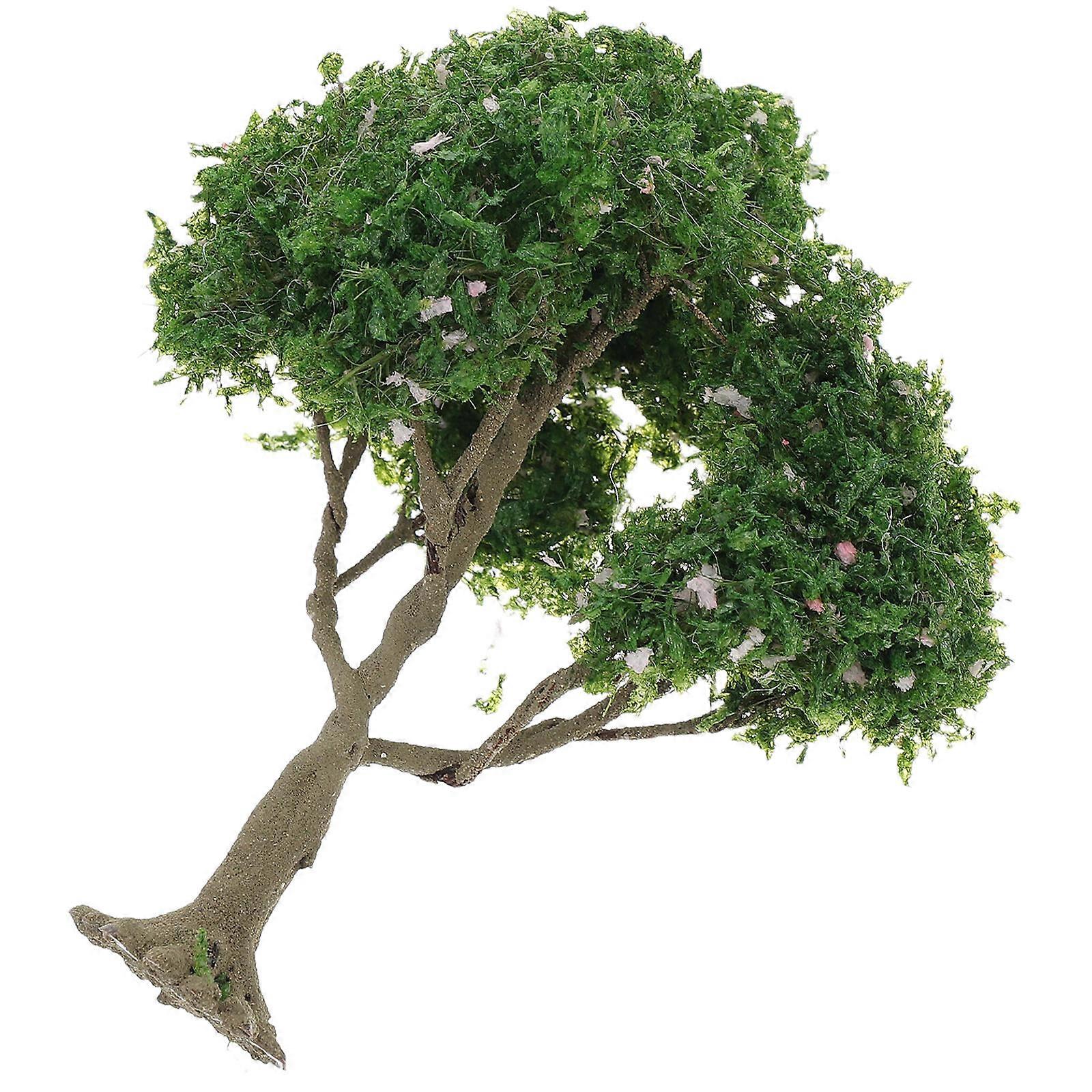 Micro Landscape Miniature Tree Landscape Model Tree 2Pcs Green Plastic