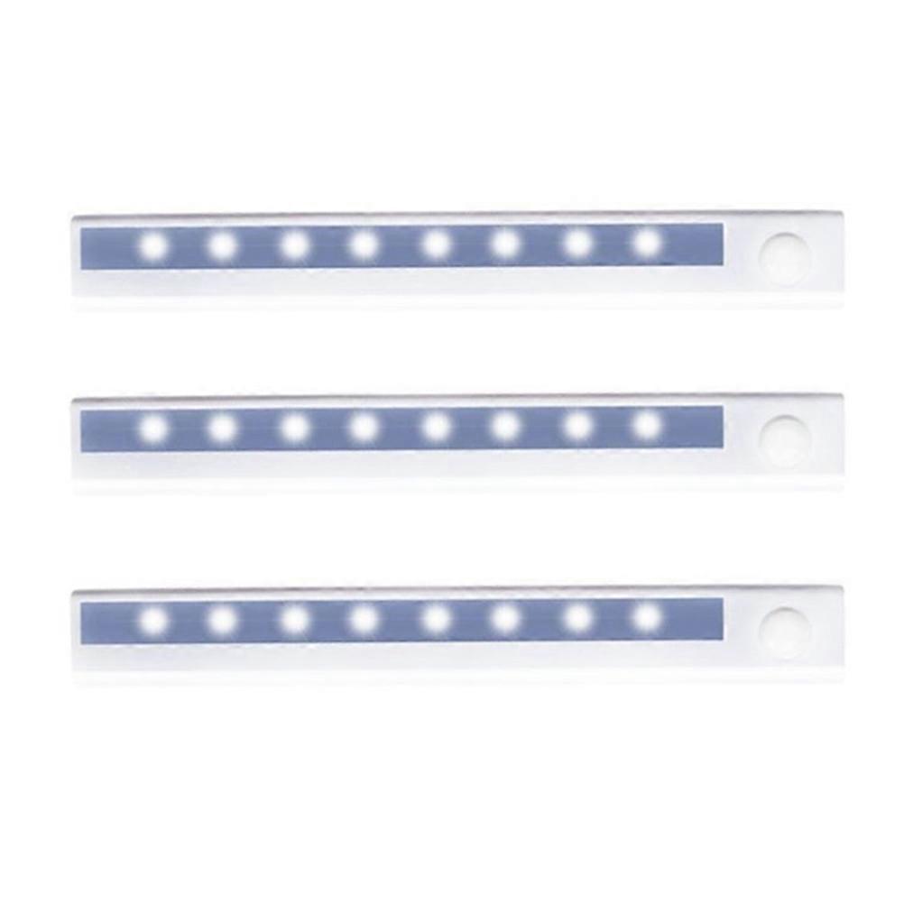 LED Intelligence Strip Sensor Light 3PCS Ideal For Corridor Closet Bathroom Night Lighting