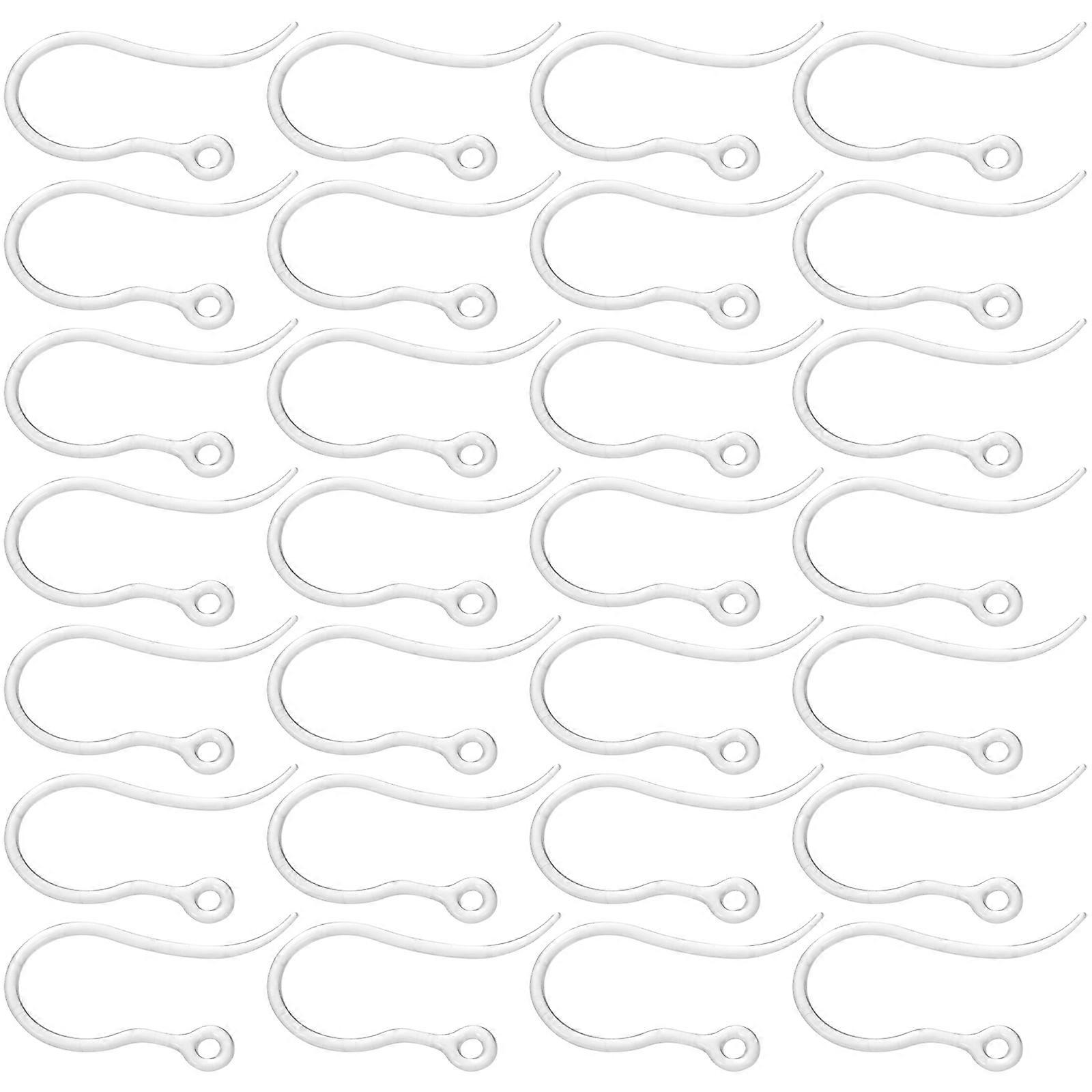 Earring Hooks Transparent Resin Earring Hooks for DIY 100Pcs Resin Earrings