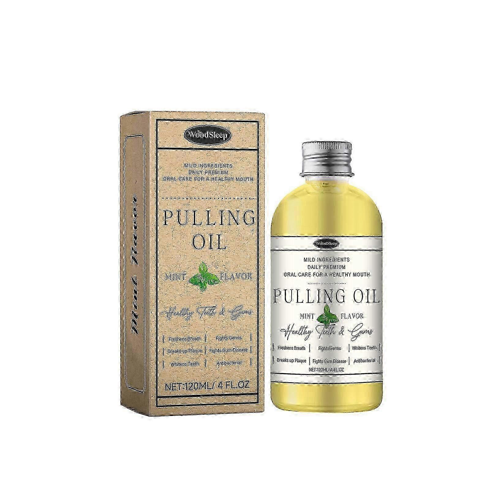 ココナッツプルオイル、ピュアオーガニックココナッツオイルプル4オンスミントフレーバー、歯とガムのための強力なココナッツペパーミントプルオイル