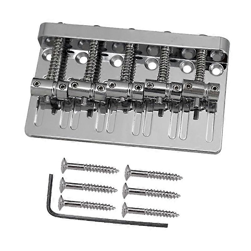 5 String Thickened Bass Saddle Bridge Pull String Plate for 5 String Electric Bass Guitar Accessorie
