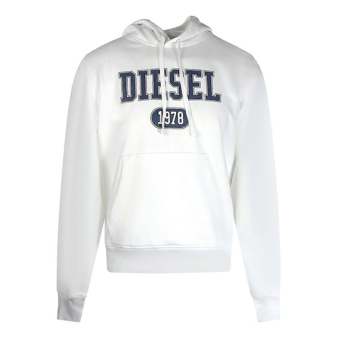 Diesel 1978 Bold Brand Logo White Hoodie
