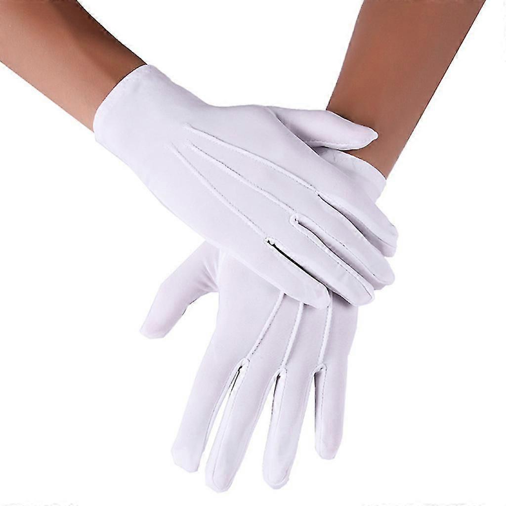 Gants d'uniforme d'inspection de bijoux Tuxedo Guard, mitaines formelles unisexes en élasthanne