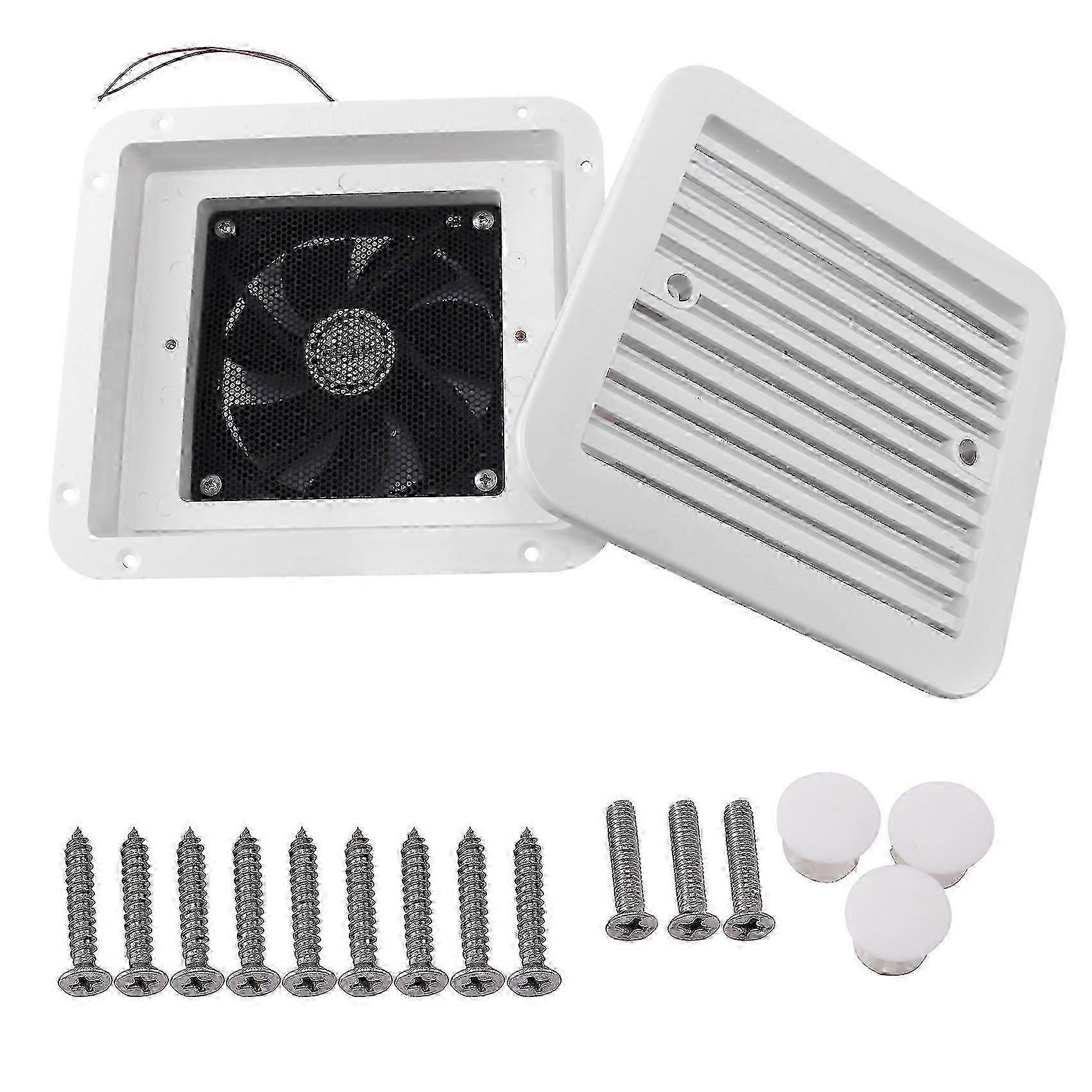 Compact 12V Ceiling Fan for Trailer Cooling - Silent Operation 26s