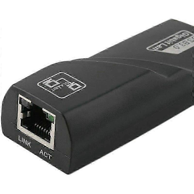 USB 3.0 10 / 100 / 1000Mbps Ethernet Adapter for Laptops, Plug and play(Black)