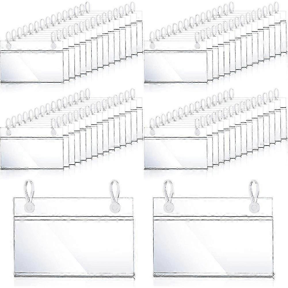 Label Holders Tag Ticket Hanger Clips With Easy Button Closure For Basket