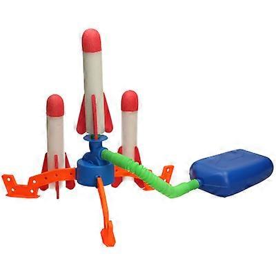 Rocket Launcher Toy with 3 Soft Foam Rockets Launches Up to 20ft Age 3 Plus