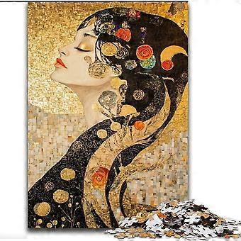 Quebra-cabeças para adolescentes, arte de mulher africana, quebra-cabeça para adultos, atividade divertida para casa, brinquedos para dias chuvosos, presentes de aniversário - PT 4691
