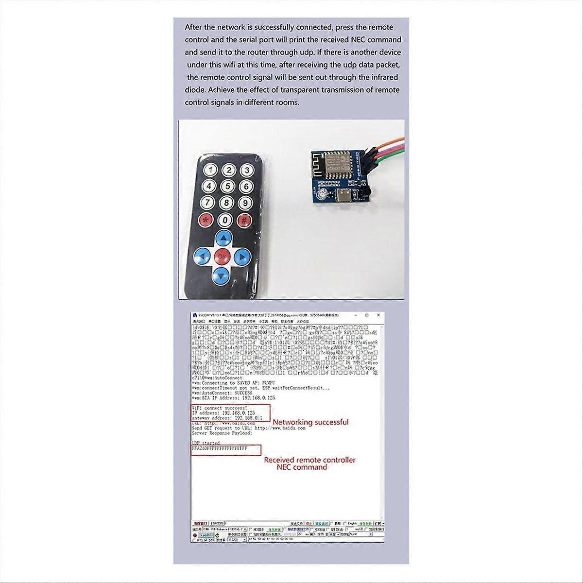 Infrared Transmitting and Receiving For NEC Command WiFi Module