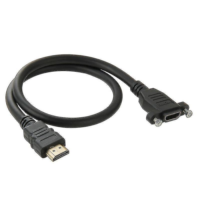 コンピュータアクセサリーセット50cm高速HDMI19ピンオスからHDMI19ピンメスコネクタアダプターケーブルブラック