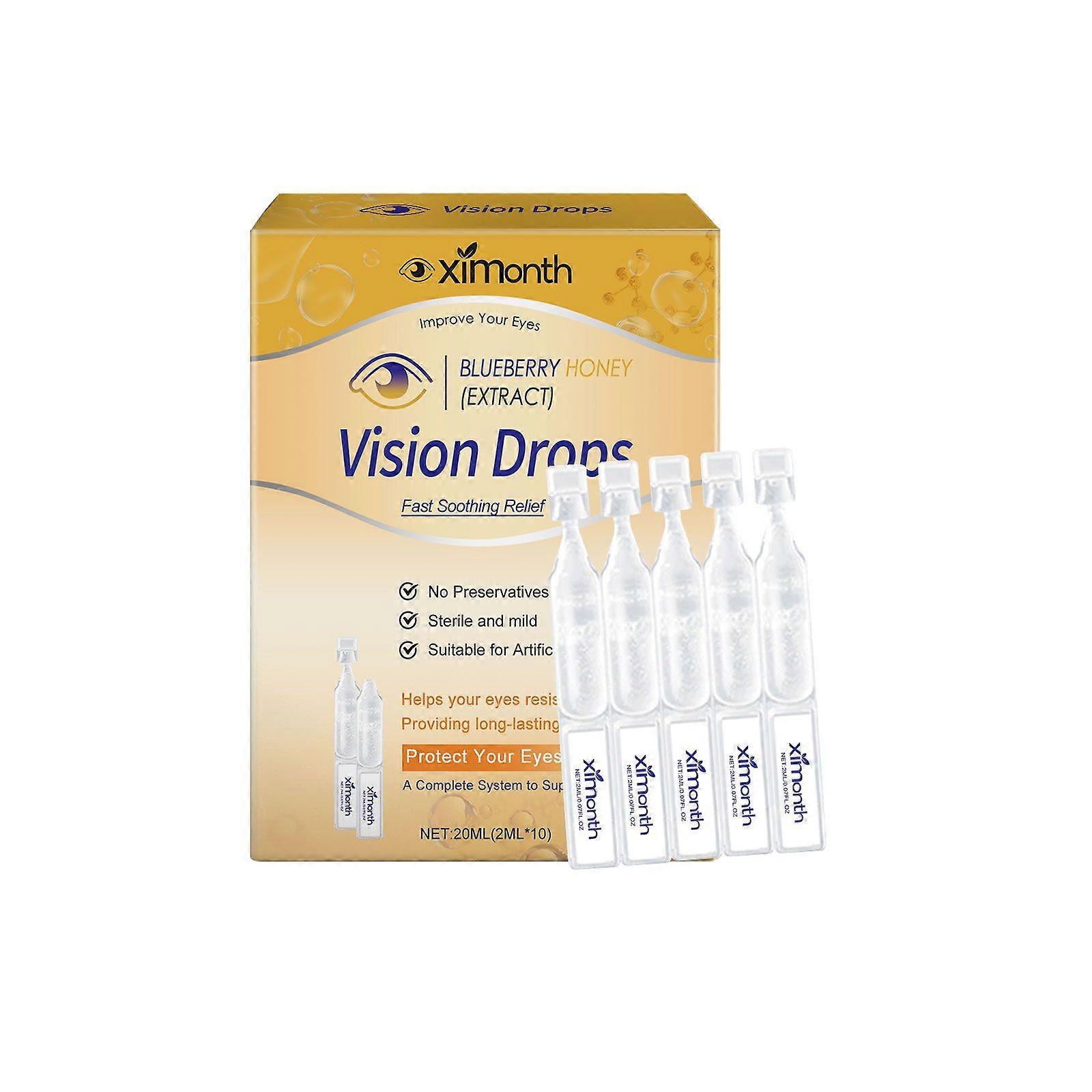 Ximonth Blueberry Honey Eye Drops Ease Astringent Blurred Vision Moisturizing Eye Drops