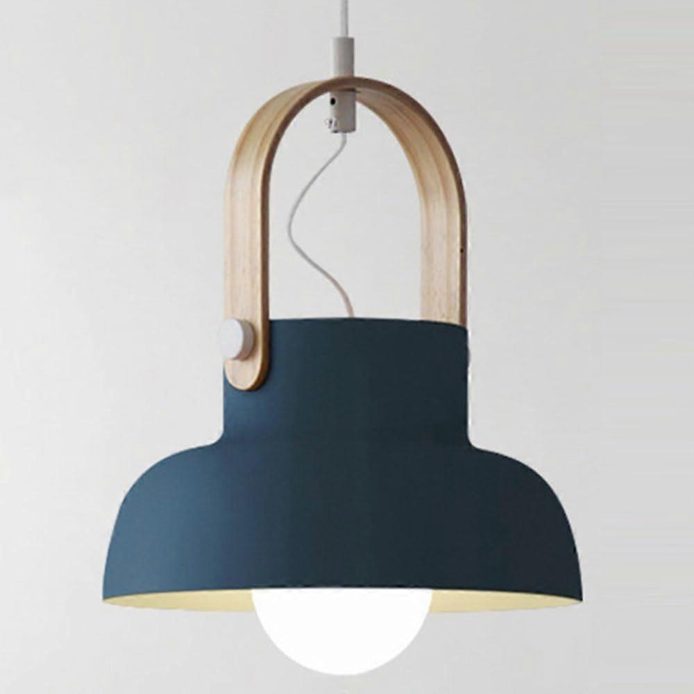 Pendant Light E27 Single Headlight Lampshade With Cord Adjustable Retro Blue Hanging Bar Kitchen