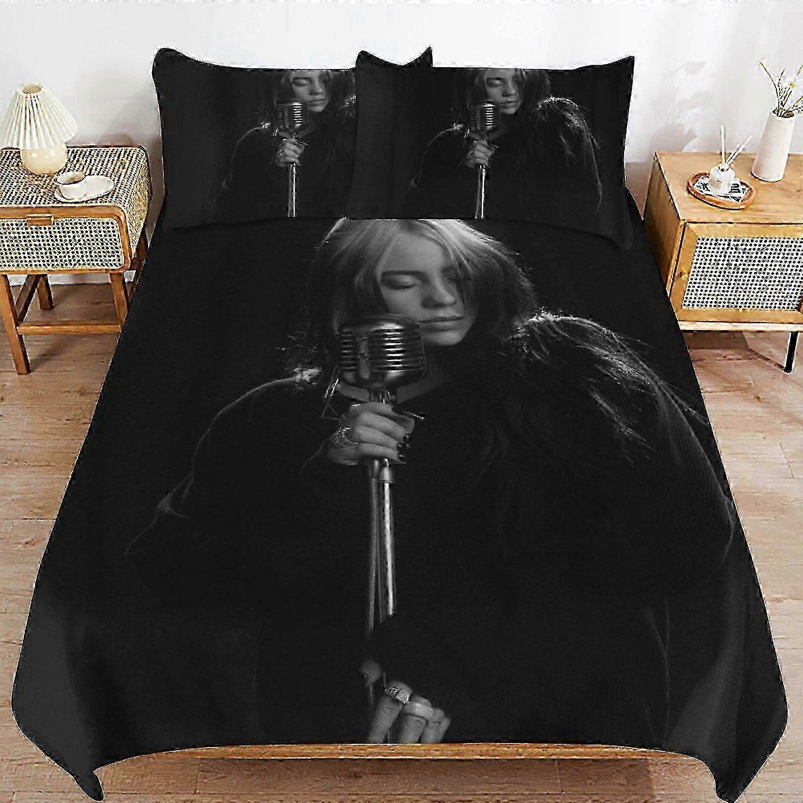 x334 Billie Eilish Lightweight Comfort Cozy Zipper Access Layered Fabric Duvet Cover Sets with Soft Finish z334