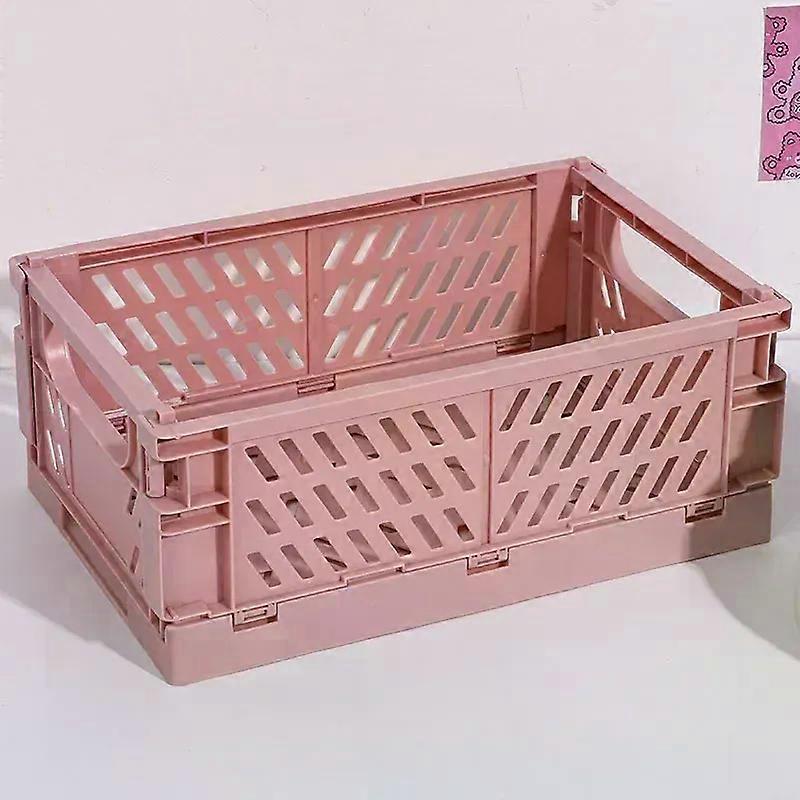 4 Color Organizing Storage Baskets Case Folding Student Desktop Basket Tape Stationery Plastic Foldable Container Storage Box
