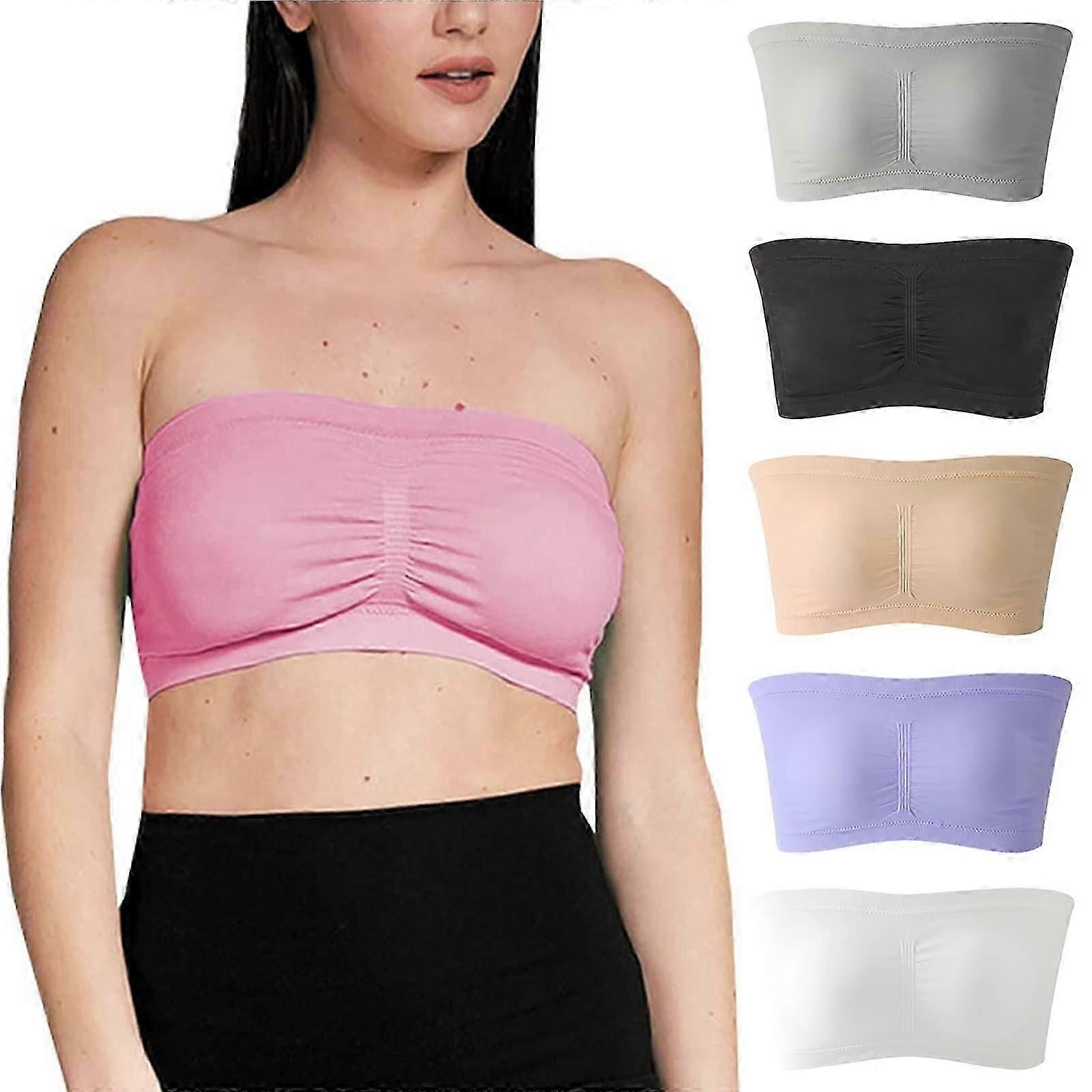 Ultimate Lifter Stretch Strapless Bra Plus Size Removable Padded Top Stretchy Seamless Bandeau