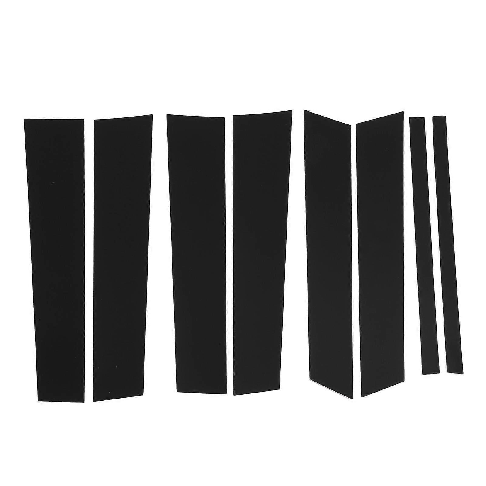 8PCS Pillar Post Cover Glossy Black High Gloss Mirror Effect Stylish Window Pillar Post Trim for Edge 2007 to 2014 