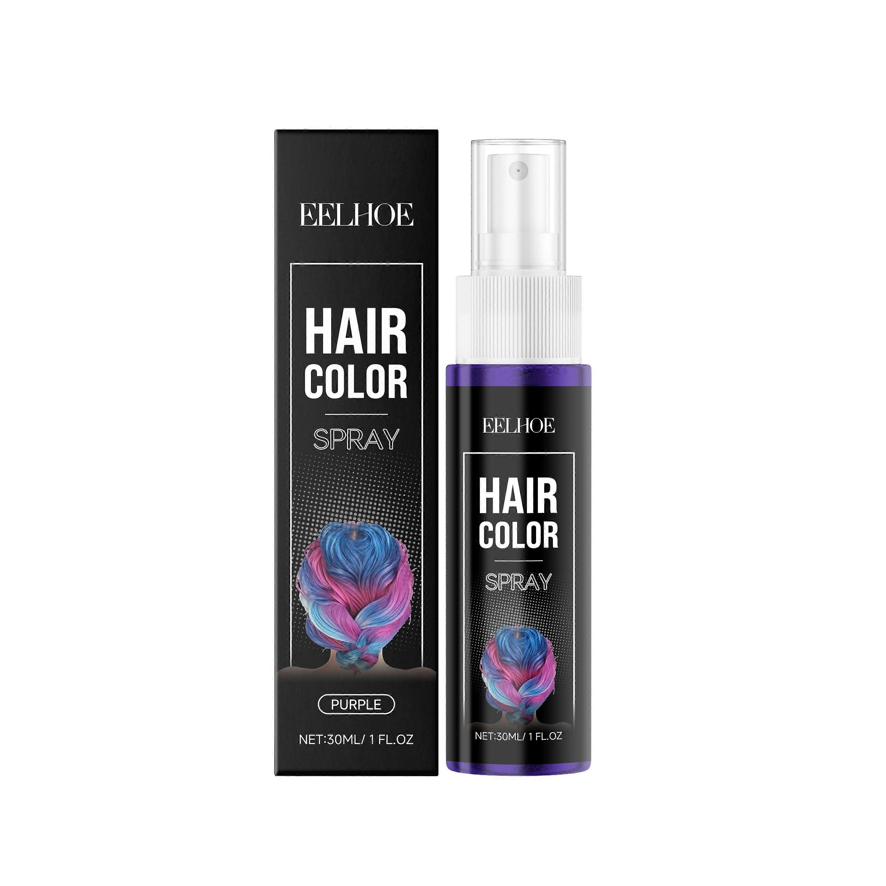 Purple Temporary Hair Spray Uniform, Lustrous, Natural Color Display, Charming Moisturizing And Modifying Hair Spray