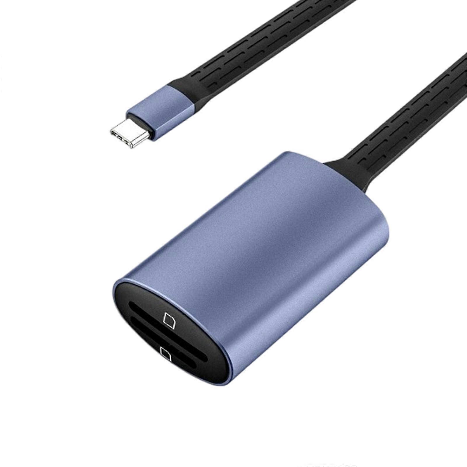 2 Slot Card Reader Memory Stick Adapter USB/USB C to TF Card Reader for Camera Phone Laptop Computer Memory Card Reader Multicolor