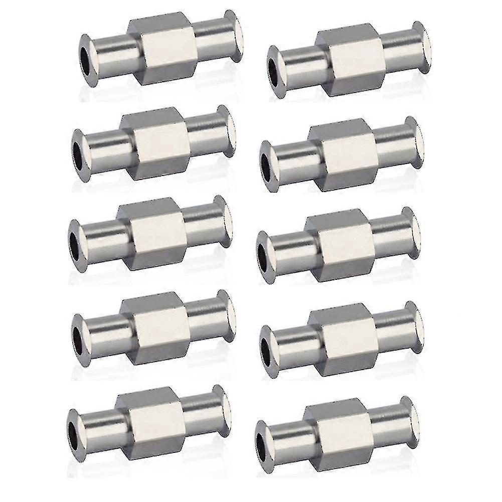Luer lock adapter coupler for pneumatic - 10pcs metal double joints