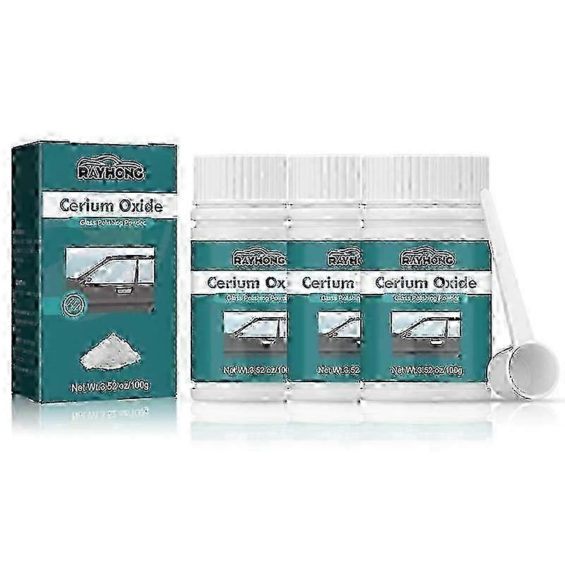 1-3x طقم تلميع الزجاج لإصلاح مزيل الخدش العميق مسحوق أكسيد السيريوم المملكة المتحدة 100 جرام