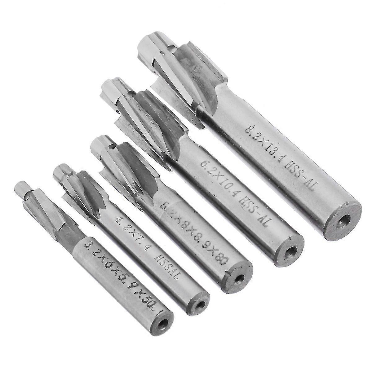 5pcs Hss Counterbore End Mill M3-m8 Pilot Slotting Tool Milling Cutter Countersink End Mills (haoyi