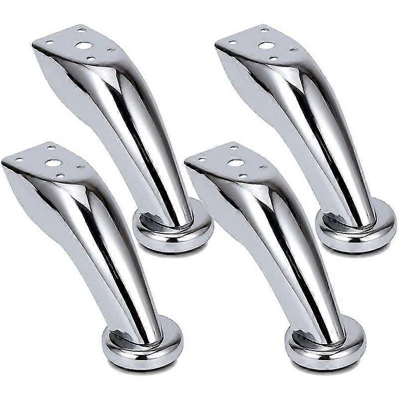 Luxora Tykke Rustfrit Stål Sofafødder 4 Stk. Møbelfødder Kromfødder Møbel Garderobe Seng Sofafødder Til Sofaer Stole Taburetter Skabe