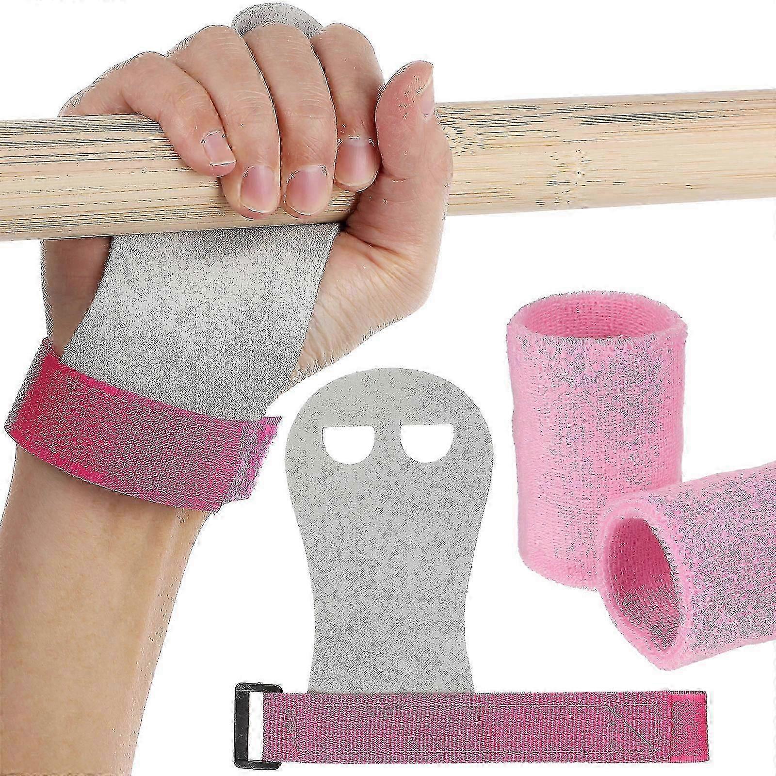 1 sett Håndgrep for barn håndflatebeskyttelseshansker med justerbar håndleddsstropp for gymnastikk størrelse M