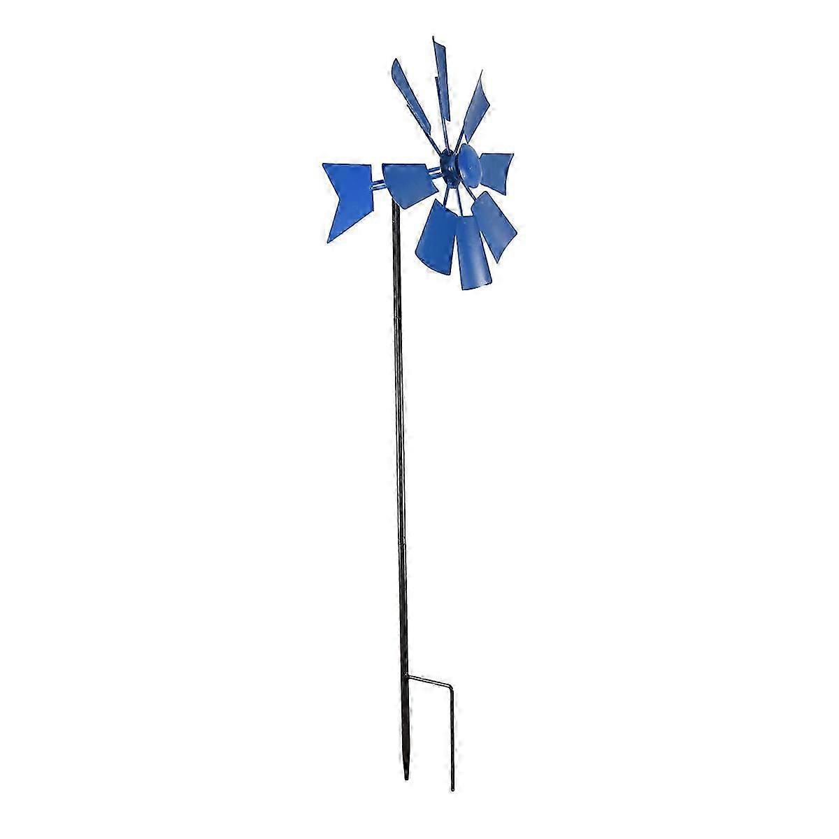 1Pc Wind Spinner Decorative Windmill Decorative Iron Windmill Yard Plug-in Winnower Garden Wind Spin