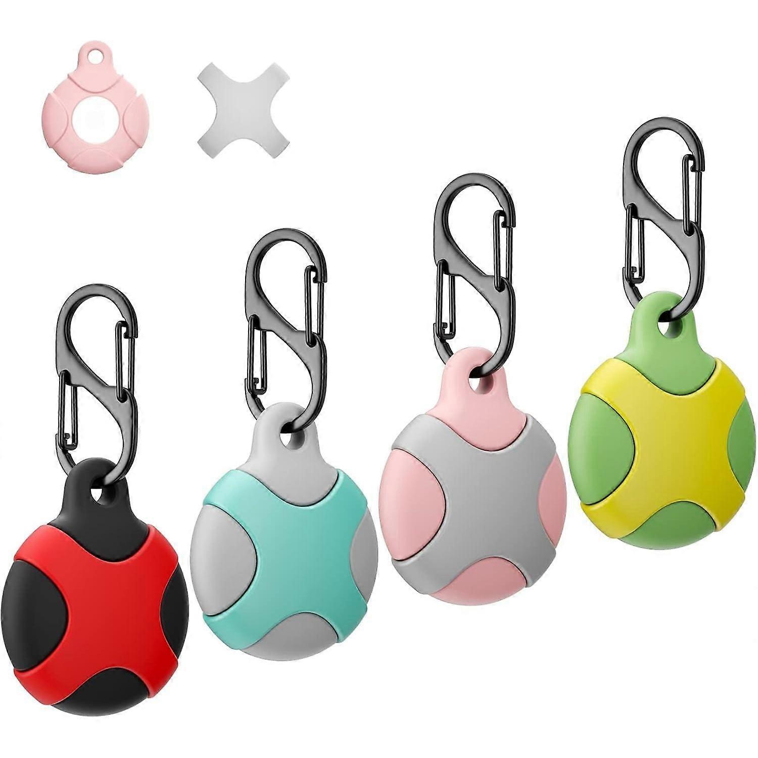 Silicone case for Apple AirTag with nylon ring, stand, and belt compatible with AirTags for home, storage, and organization.