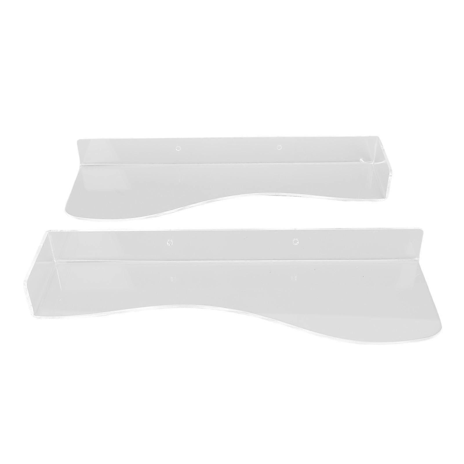 2pcs Floating Shoe Display Shelf Space Saving Acrylic 6.6lb Load Bearing L Shape Floating Shoe Rack for High Heels