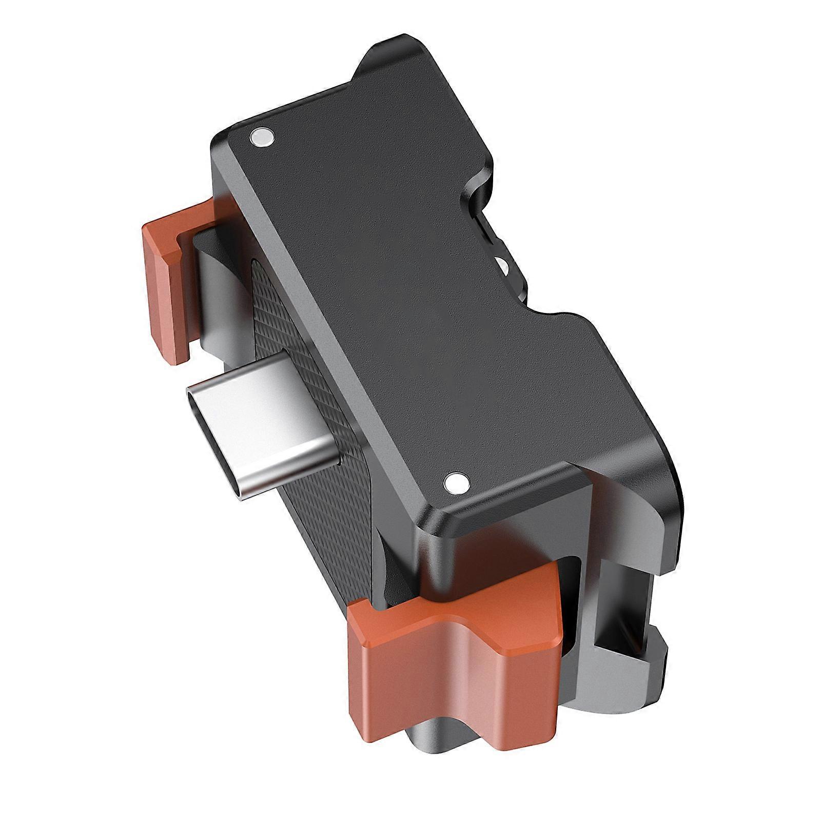 Sports Camera Charging Adapter Base for Pocket 3 Desktop USB C Dock Stand with 1/4 Screw Hole at Bottom Black Multicolor