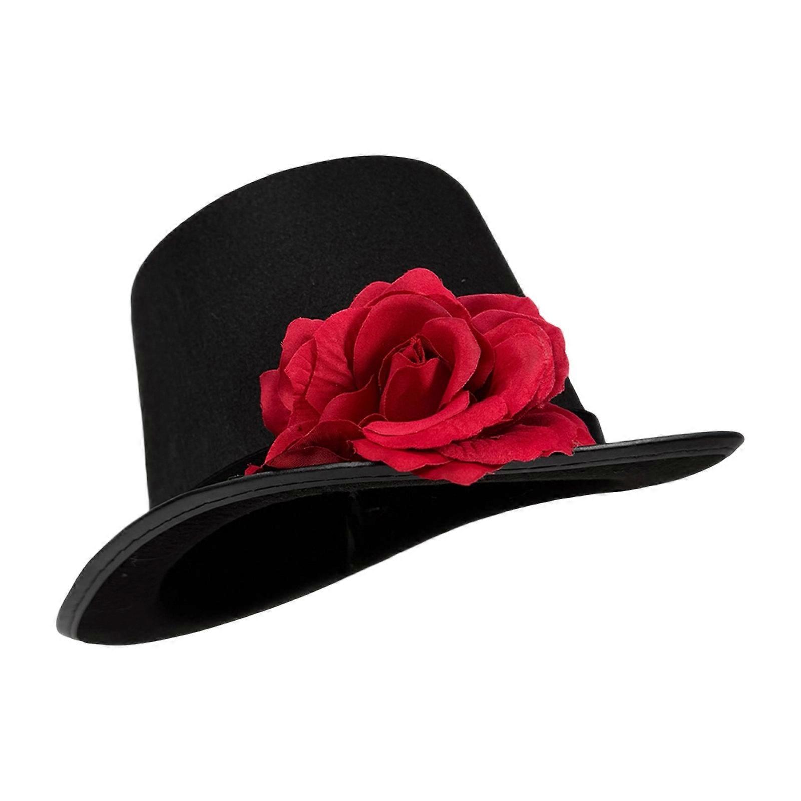 Cloth Red Blossomy Embellished Unisex Cap Reusable Travel Friendly Headwear Suitable For Weddings Festivals  Red
