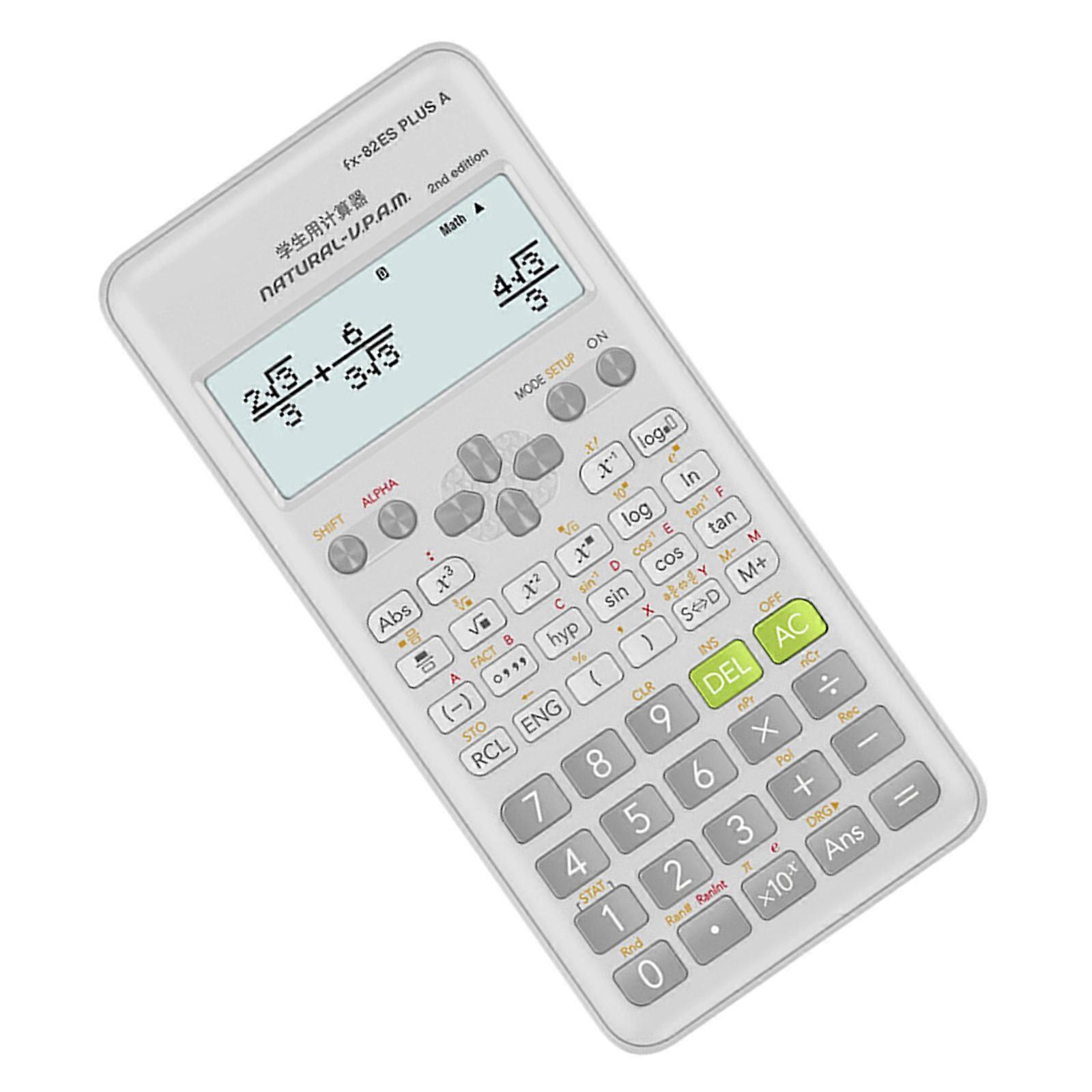 Scientific Function Calculator Student Exam Multifunctional Function Calculator Accounting Cpa Special for Offices  White