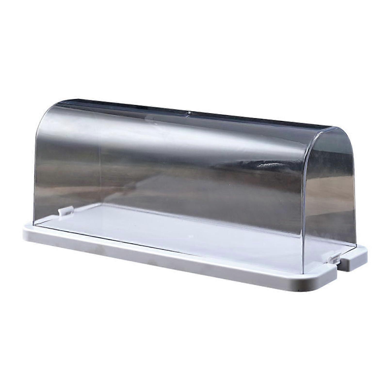 Roll Cake Display Container with Clear Dome for Muffins Cheese Pastry Dessert and Fruit Storage