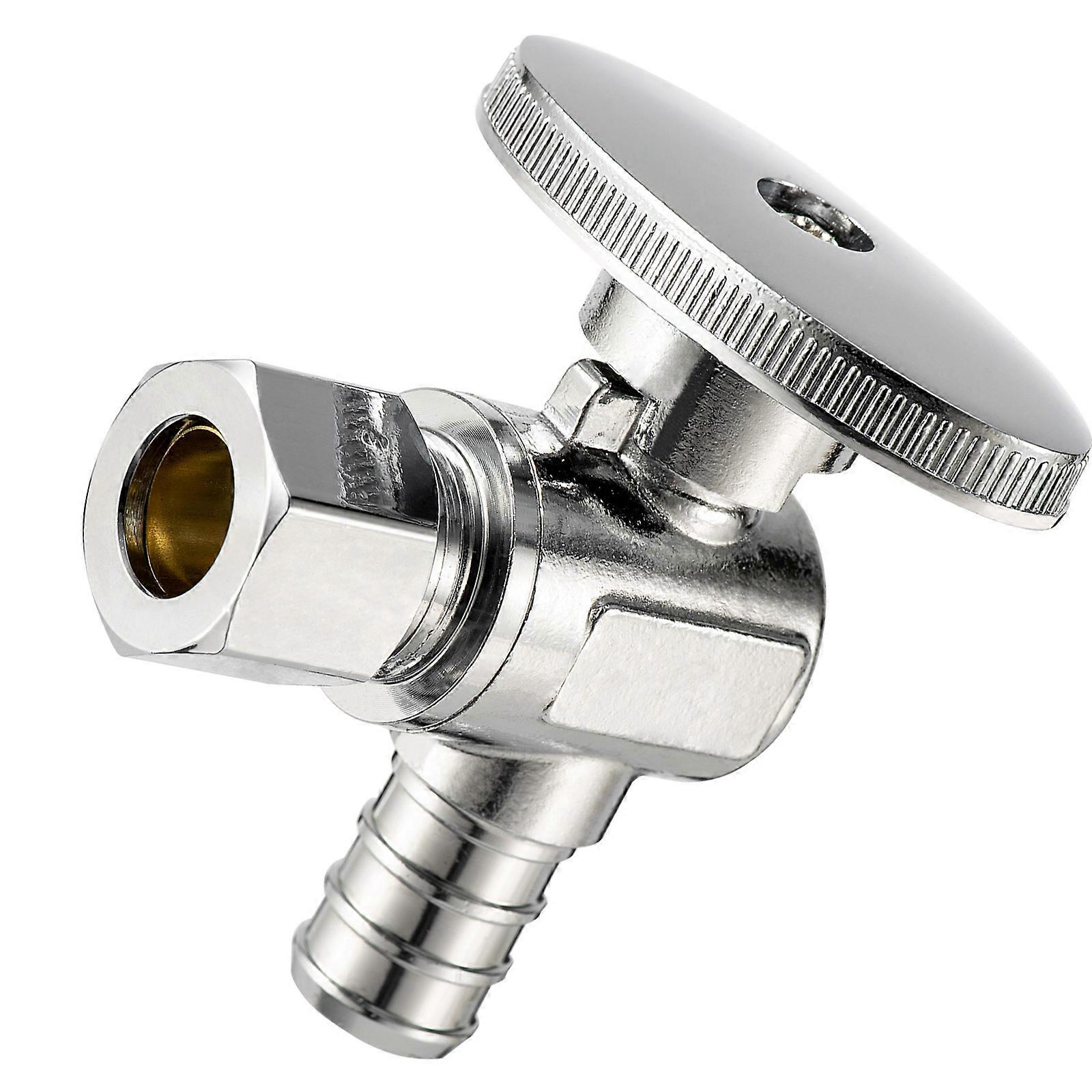 Barb Crimp Angle Globe Valves Replacement Angle Stop Valves  1/2inch x 3/8inch Compression Outlet Angle Globe Valves Multicolor