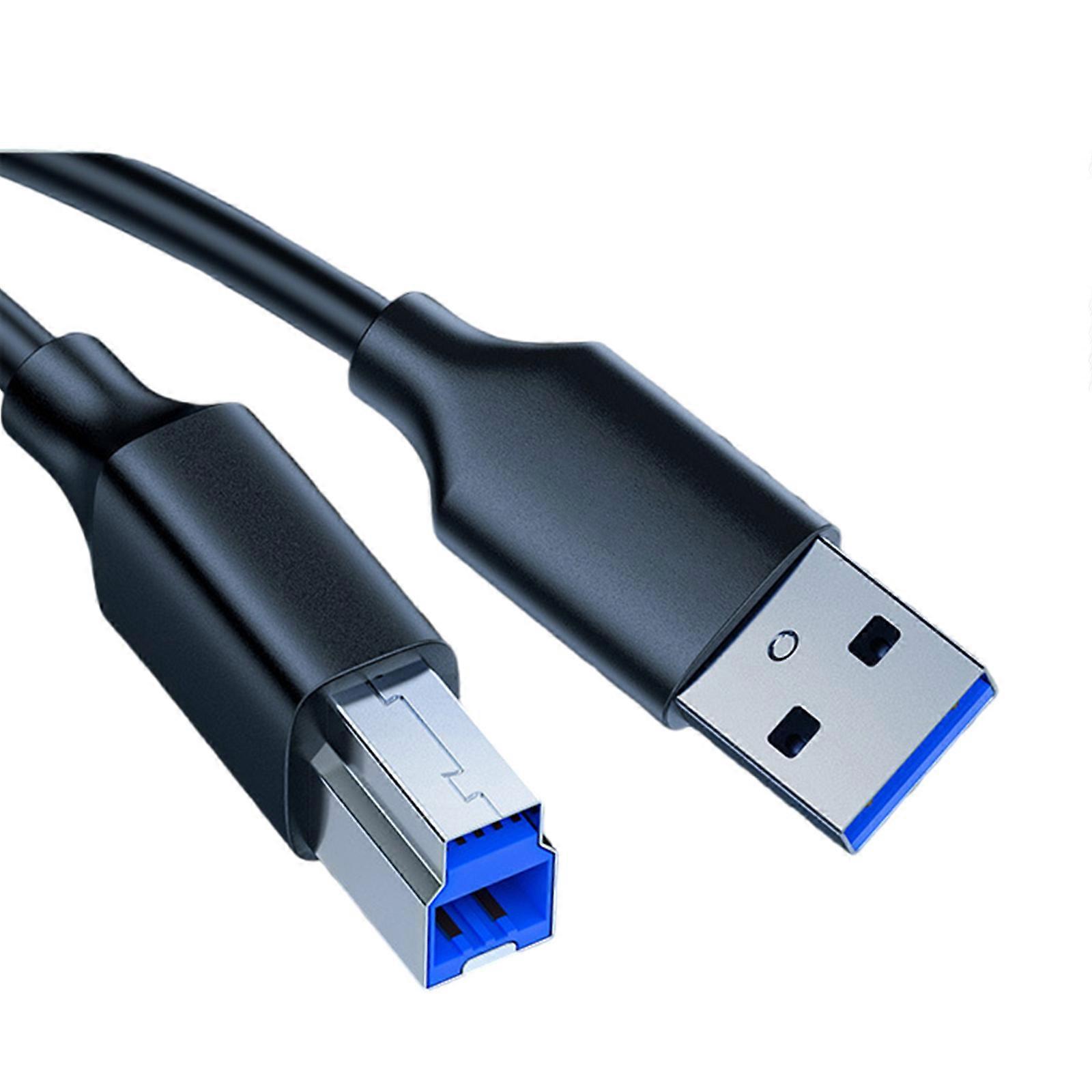 Fast Speed USB 3.0 Printer Cable, A to B Male Connection, 5Gbps Data Transfer Cord for Office and Home Use Multicolor