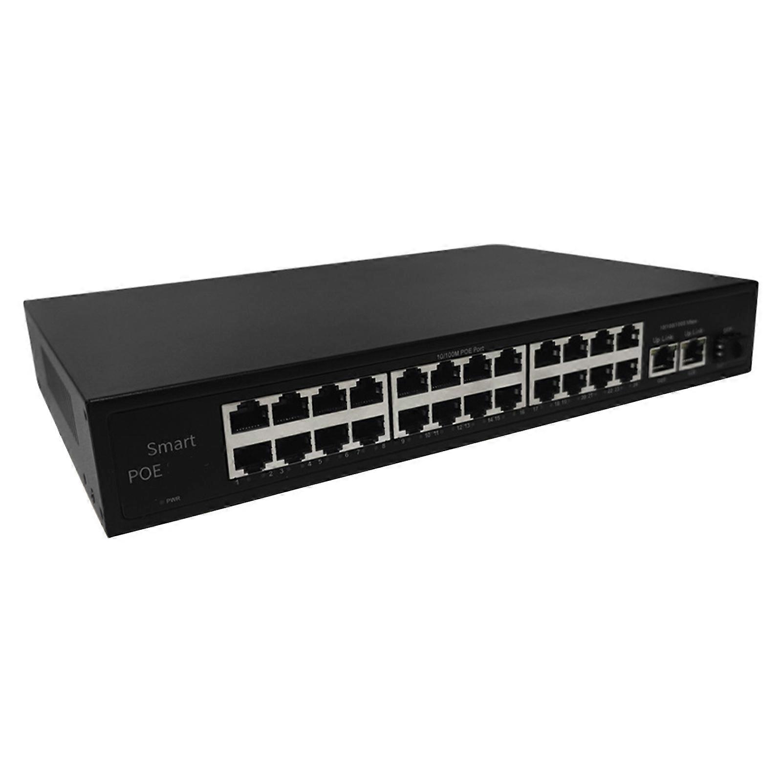16+2/24+2 Port POE Switcher 48V 250W Powerful Metal Housing for Office Networking Setups Multicolor