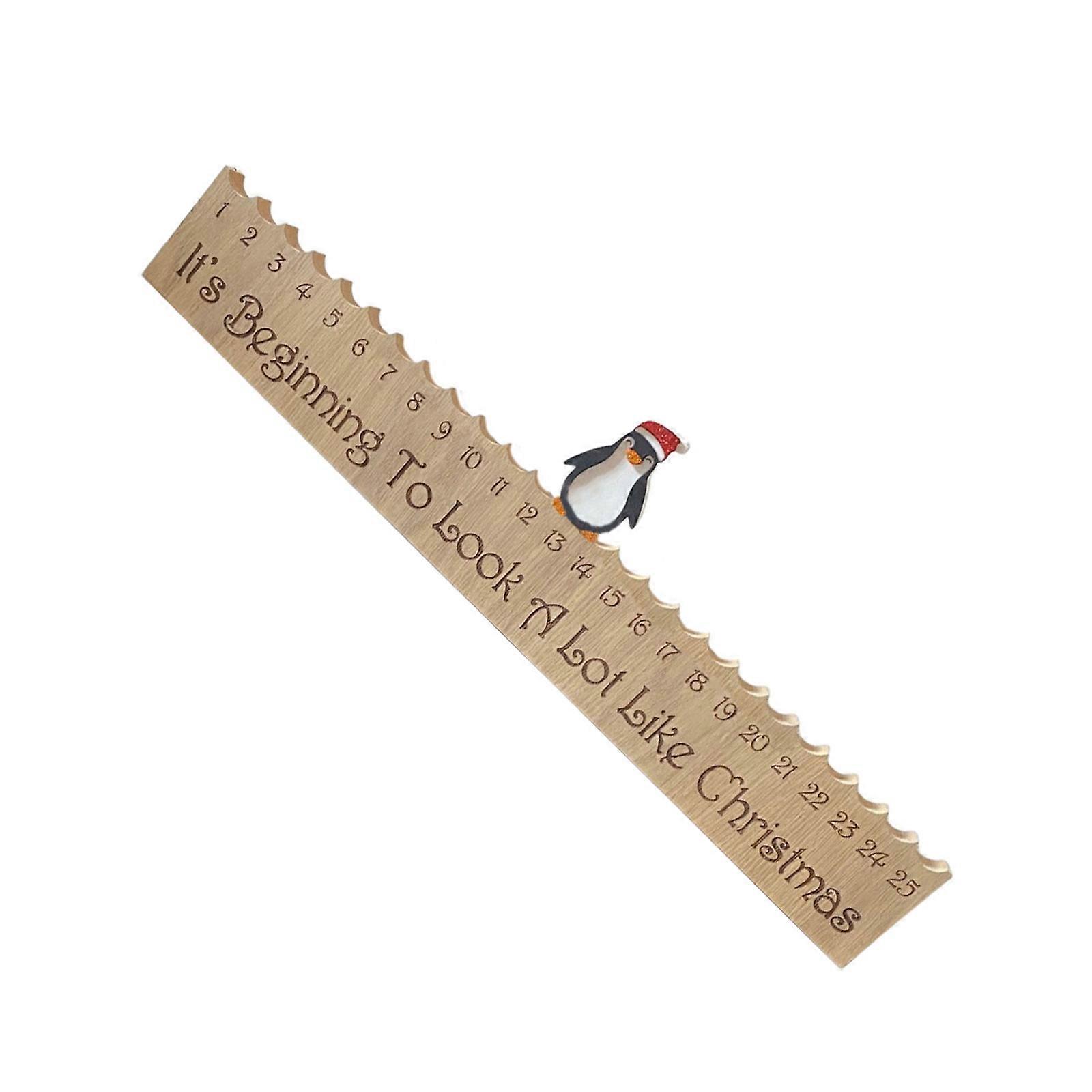 Advent Calendar Christmas Countdown Days Until Christmas Block Farmhouse Table Decorations Wooden Holiday Sign for Home Multicolor