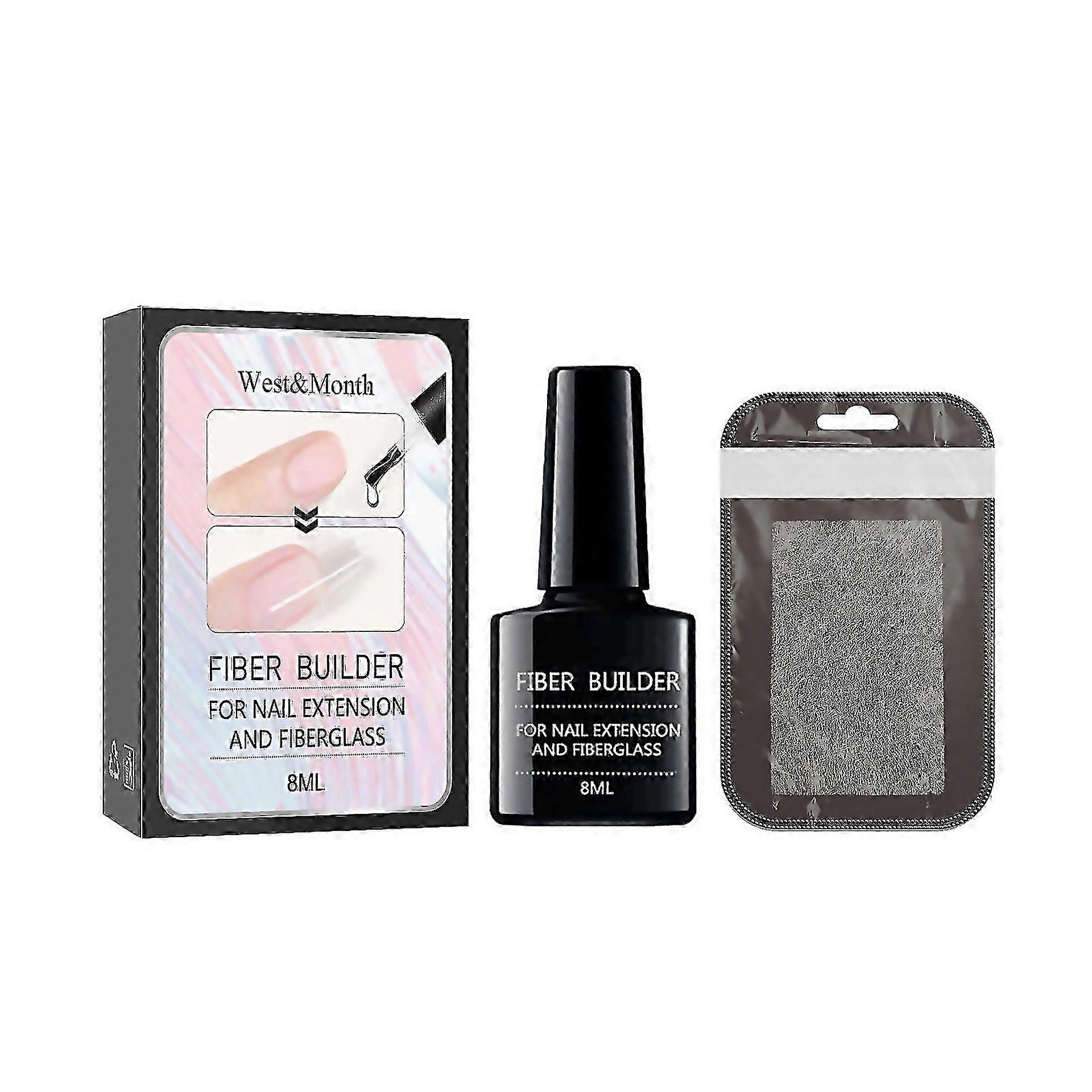 For Professional Nail Extension Kit With Fiber Glue Rapid Uvled Curing Fastdrying Highstrength Durab