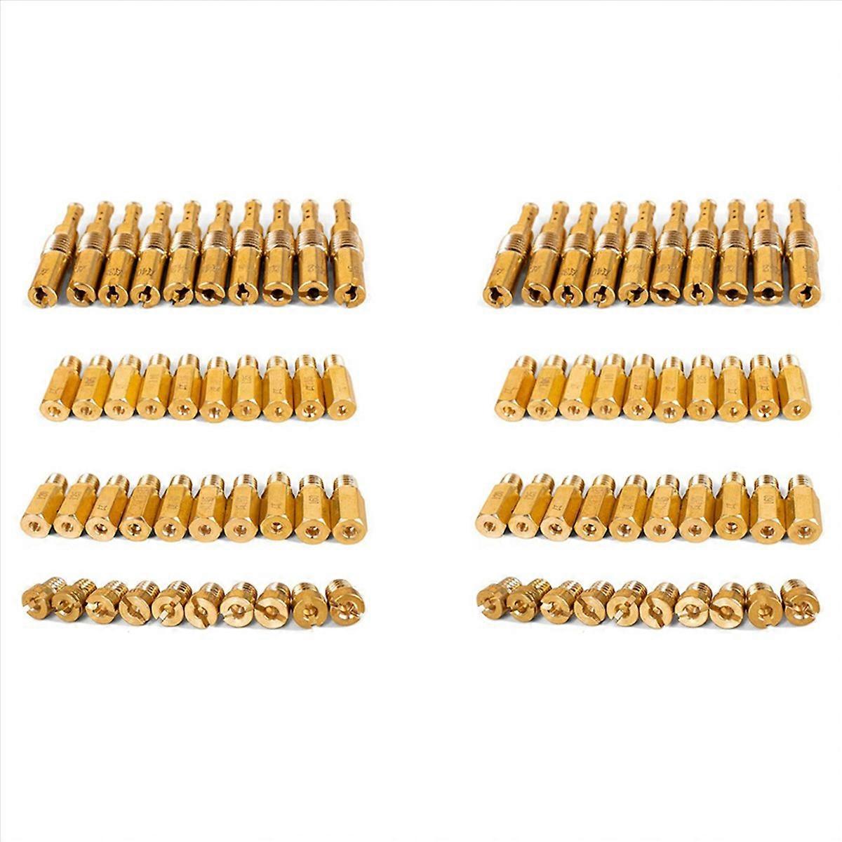 60Pcs Carburetor Main Jet and 20Pcs Slow Pilot for PWK CVK PWM Carbs