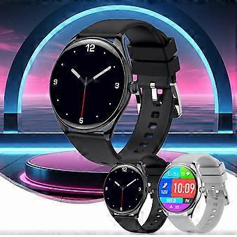 Relógio inteligente feminino Jacenvly com tela HD, chamadas Bluetooth, bateria de longa duração, mostradores personalizáveis e compatível com iOS e Android.