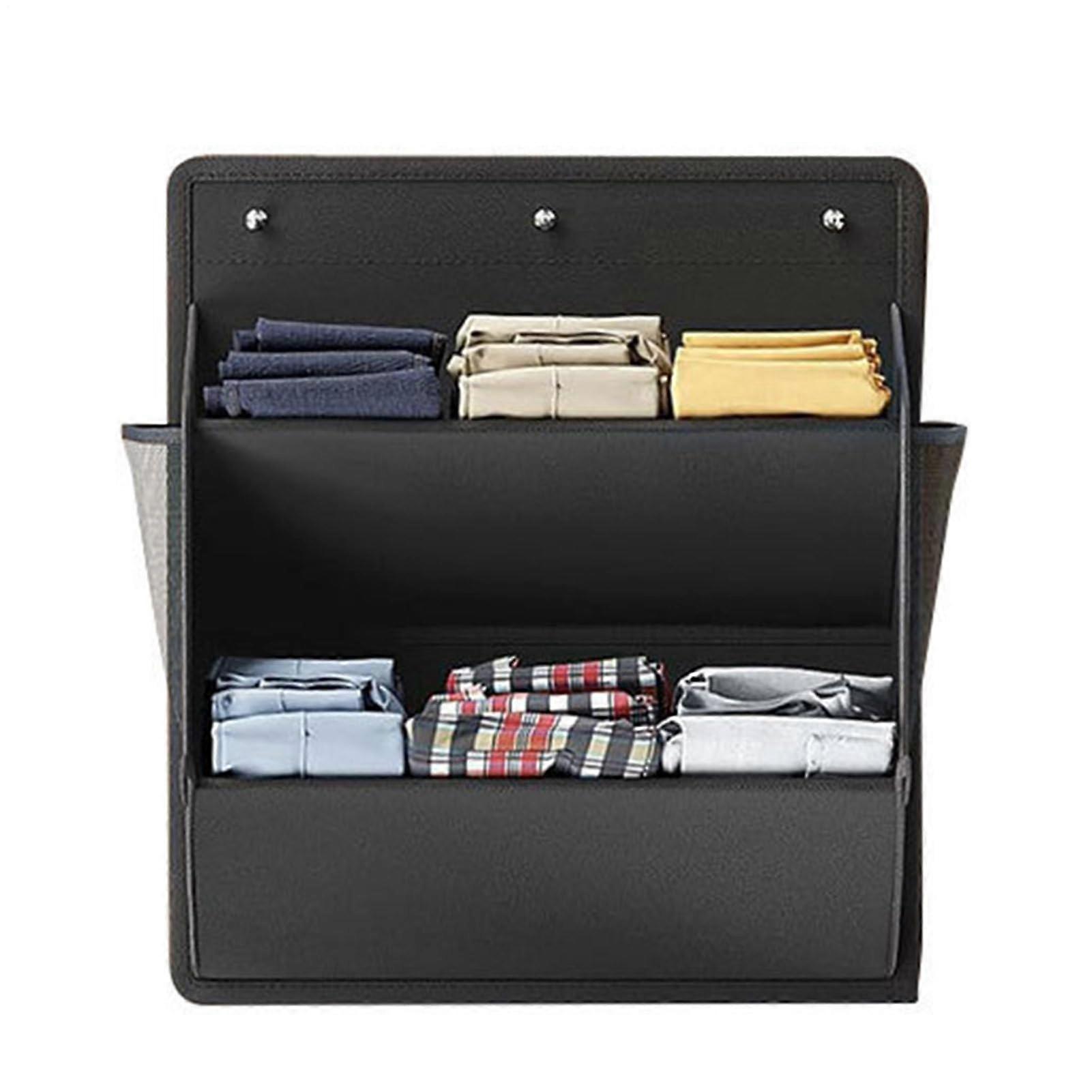 Wall Mounted Shoe Rack with Adhesive – Space Saving Organizer for RV, Closet, Hats, Toys, Black