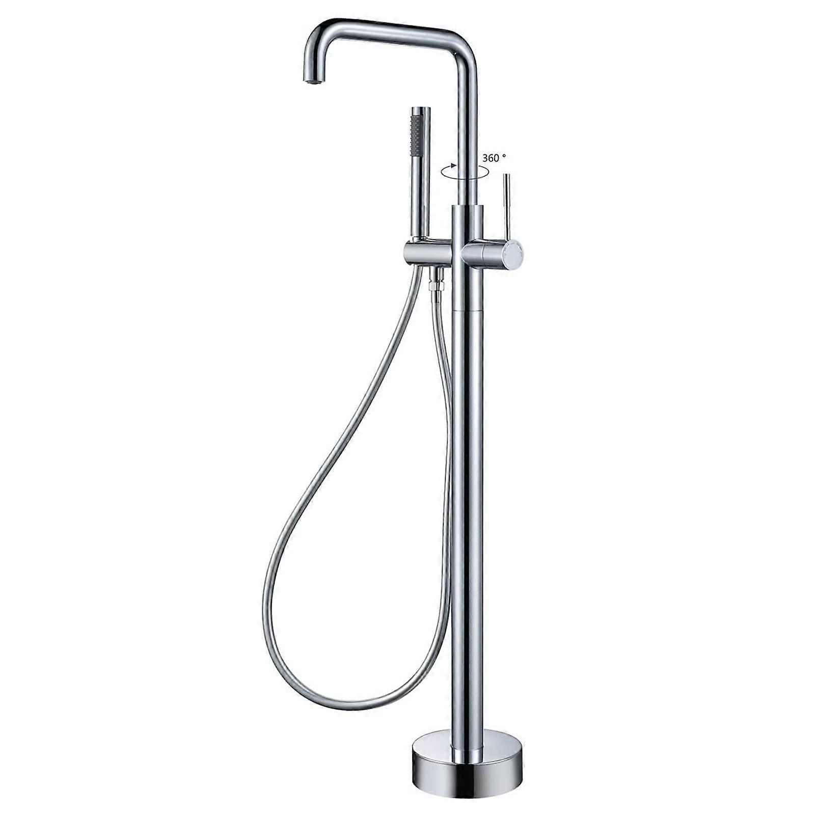 Bathroom Faucet Black Chrome  Arc Swivel Spout Solid Brass Single Lever
